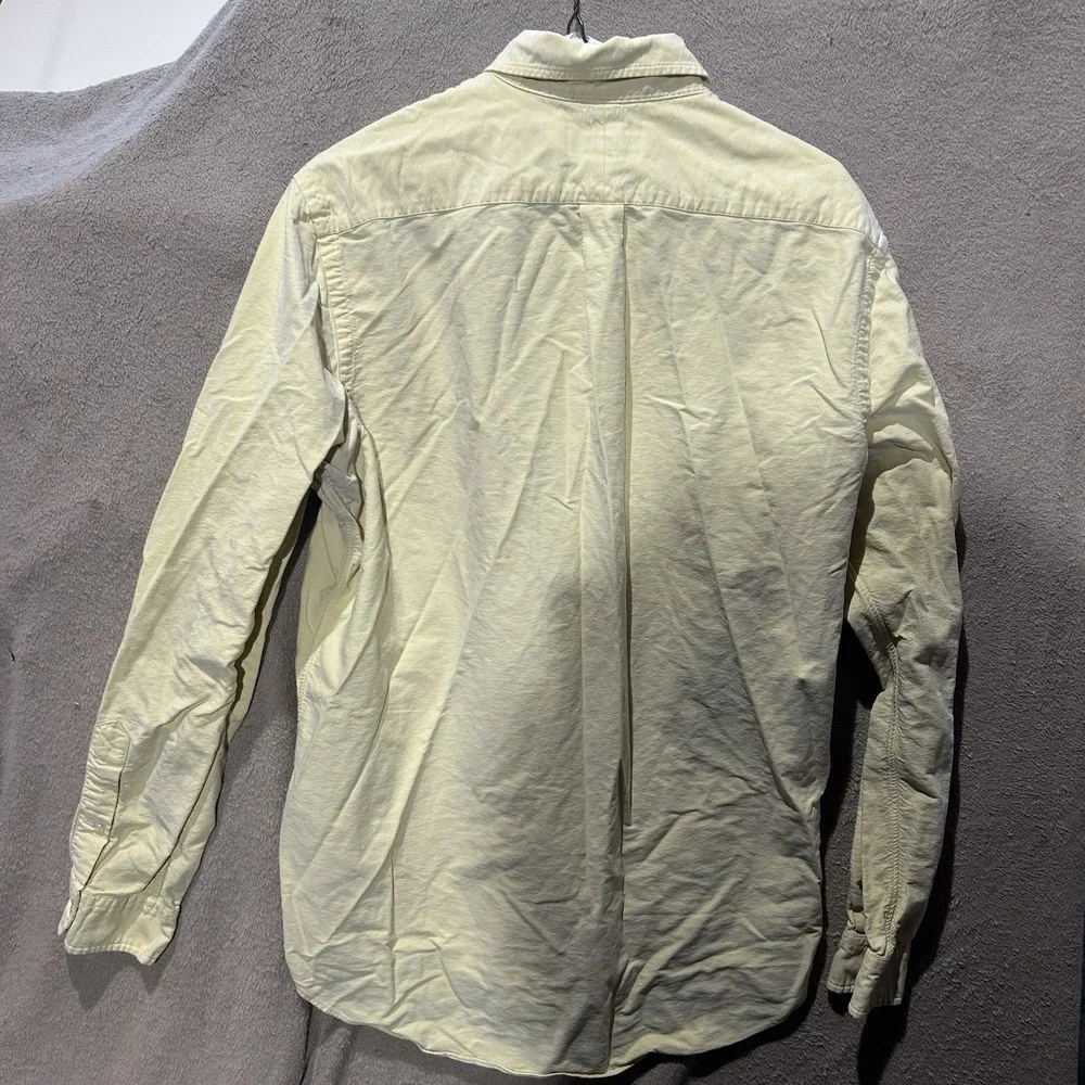 Polo Ralph Lauren Oxford Flesh Pony Shirt Mens L Yellow Long Sleeve Button Down